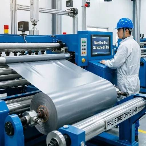Machine voorgerekte film
