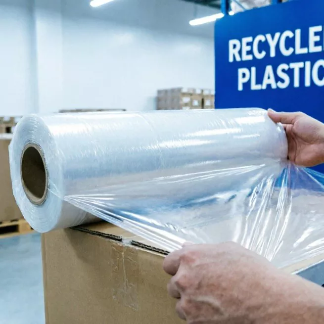 Gerecycleerde plastic stretchfolie